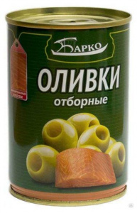 Оливки фарш. лососем "БАРКО" ж/б 280 гр/12