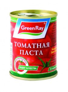 Томатная паста с кольцом "GreenRay" 140мл ж/б /50