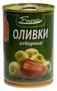 Оливки фарш. перцем "БАРКО" ж/б 280 гр/12