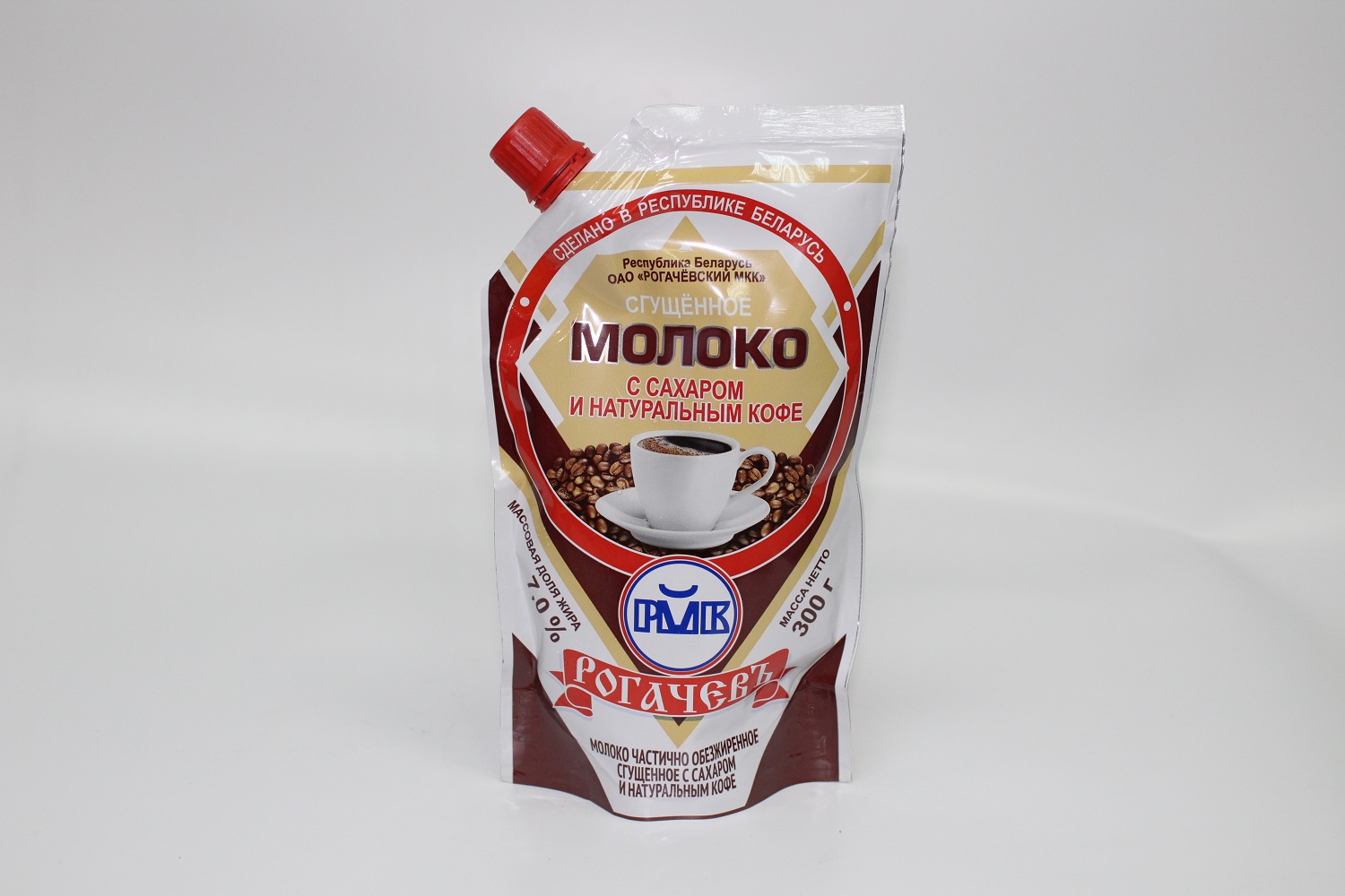 Молоко ч/обезжир сгущенное с сахаром и кофе 7%  д/п 280г./24шт (РМКК)